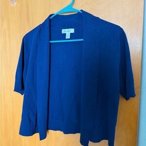 Dress Barn Blue Open-Front Cardigan